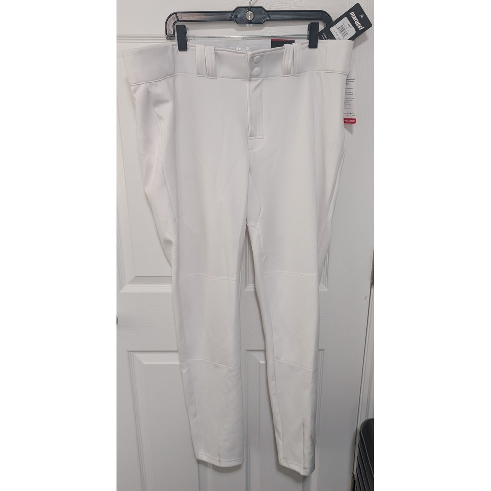 Marucci Apex Tapered Fit Baseball Pants Boys White Full Length